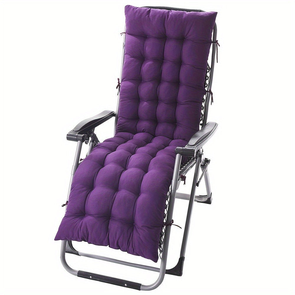 Chaise Lounge Cushion, Quilted Thick Padded 49"x19" Microfiber Fabric Pearl Cotton Fill shown in the main product view