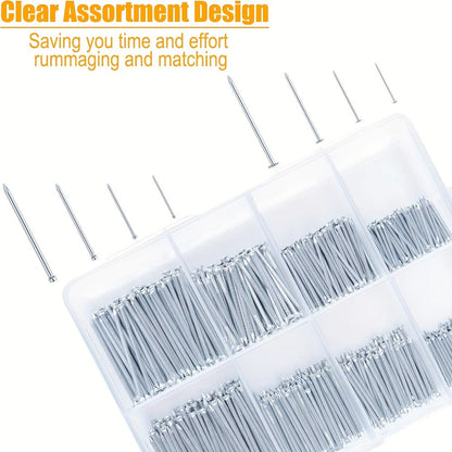 Claw Hammer & 700-Piece Nail Kit – 8oz or 16oz Forged Steel Magnetic Hammer with Galvanized Picture Hanging & Finishing Nails, Home Repair & DIY Wall Hanging Tool Set