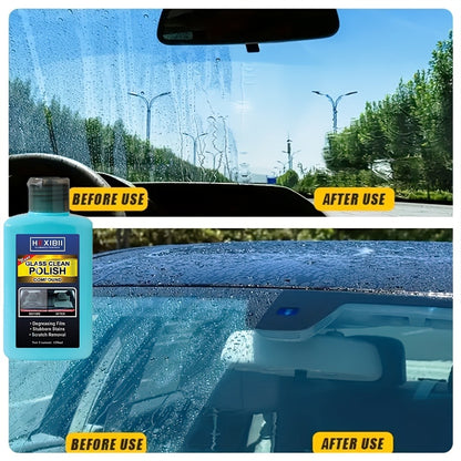Car Glass Oil Film Remover Paste – Windshield Cleaner & Glass Restorer Cream, Removes Coatings for Auto & Home