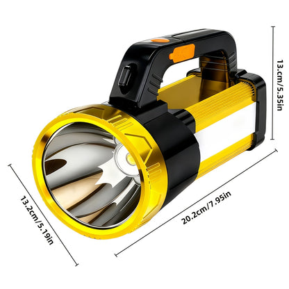 Zoomable LED Flashlight Rechargeable - 2000 Lumen High Power Torch, Adjustable Brightness, 2400mAh Battery, Super Bright Zoom Light for Camping, Fishing & Outdoor Activities
