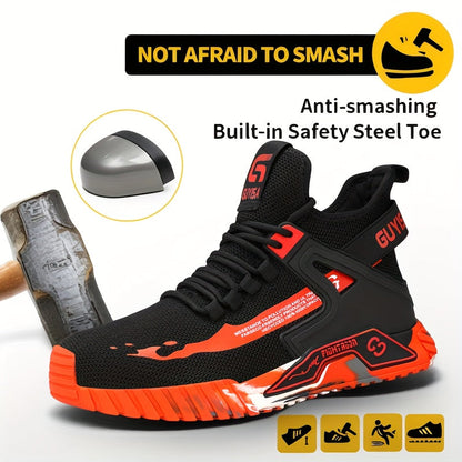 Men's Work & Safety Boots - Steel Toe Protection & Non-Slip Sole