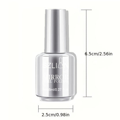 Chrome Mirror Nail Polish Set 3 Colors Metallic Reflective Finish – High-Shine Acrylic Nail Art Polish for Salon & Home Manicure, Party Holiday Valentine's Day Gift for Women