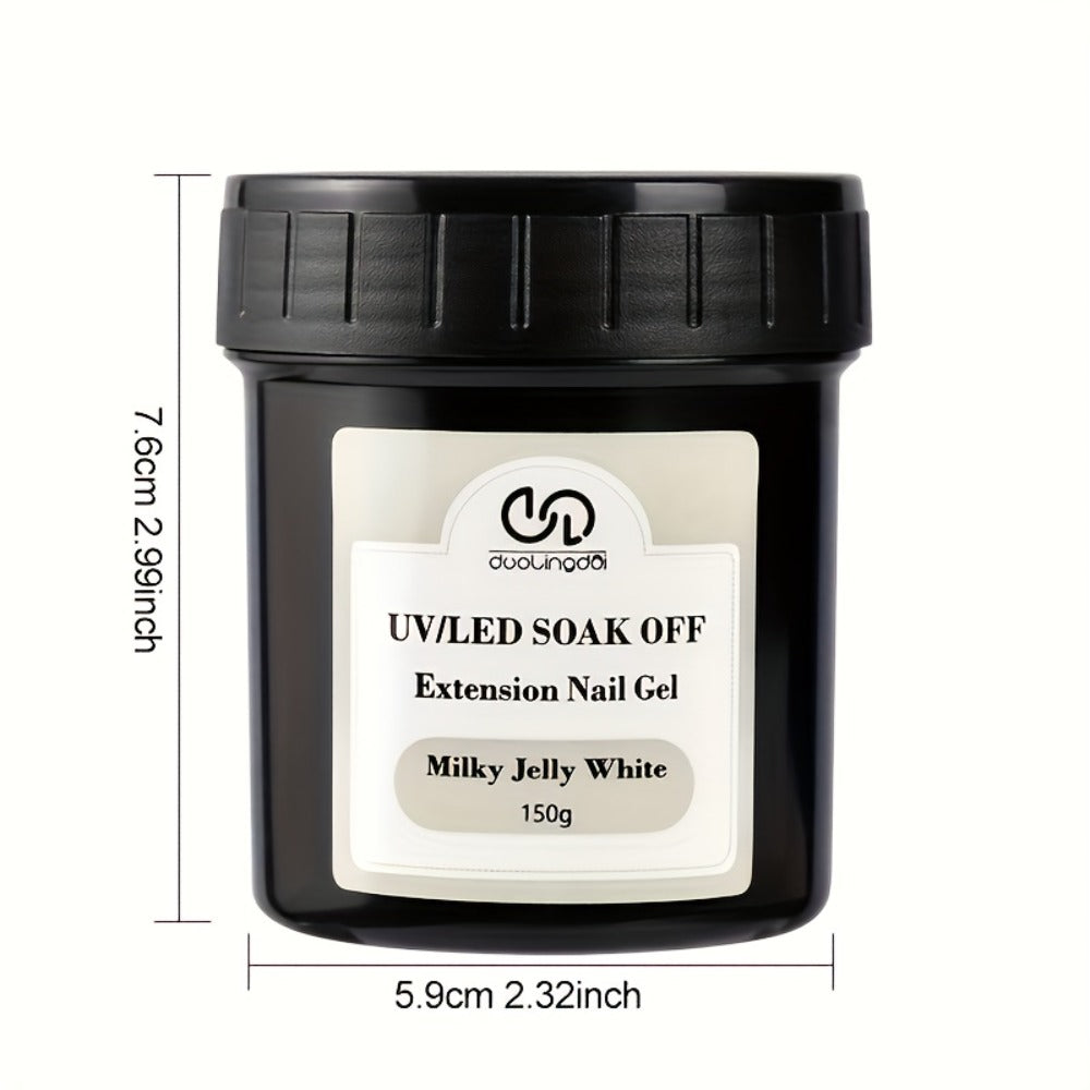 Builder Gel for Nail Extensions 150g Apex Strengthening Kit 13 Shades Clear White Pink Nude Milky Jelly Salmon UV LED Cure Professional Salon Home DIY Manicure Nail Art Women