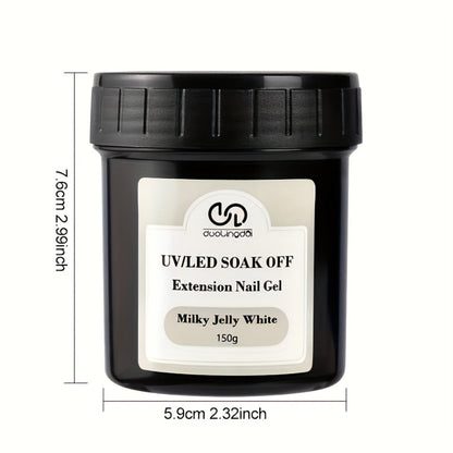 Builder Gel for Nail Extensions 150g Apex Strengthening Kit 13 Shades Clear White Pink Nude Milky Jelly Salmon UV LED Cure Professional Salon Home DIY Manicure Nail Art Women