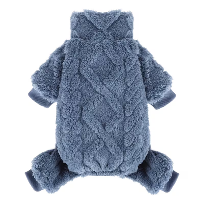 Fleece Dog Sweater Turtleneck Jumpsuit for Small Dogs & Cats 1-15 lbs - Soft Warm Winter Puppy Pajamas Onesie, Machine Washable Open Belly Pet Clothes for Girls, XXS-M, 6 Colors