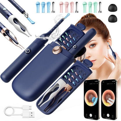 Upgraded 1080P Ear Wax Removal Tool with Camera & Storage Case – LED Light, iOS & Android Compatible, Complete Ear Cleaning Kit, Holiday & Birthday Gift for Whole Family