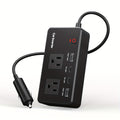 Power Inverter for Vehicles Car Accessories, USB Charger DC 12V to 110V Converter 200W Inverter Car Charger Adapter Outlet with USB Ports 4.8A 24W USB-C USB-A, Car Plug Adapter for Laptop Travel Camping Road Essentials Power Converter