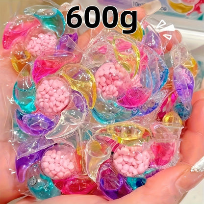 Laundry Gel Beads Six-in-One Concentrated Detergent Pods – Powerful Stain Removal & Long-Lasting Fragrance, 200g / 300g / 600g Pack