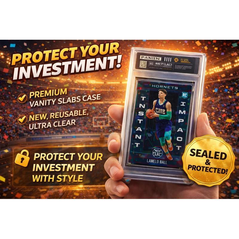 Basketball Random Card in Vanity Slab Display – Mystery Collectible with Rookies, Stars, Inserts & Signature-Style Cards | Panini & Topps | Premium Gift for Basketball Fans & Collectors