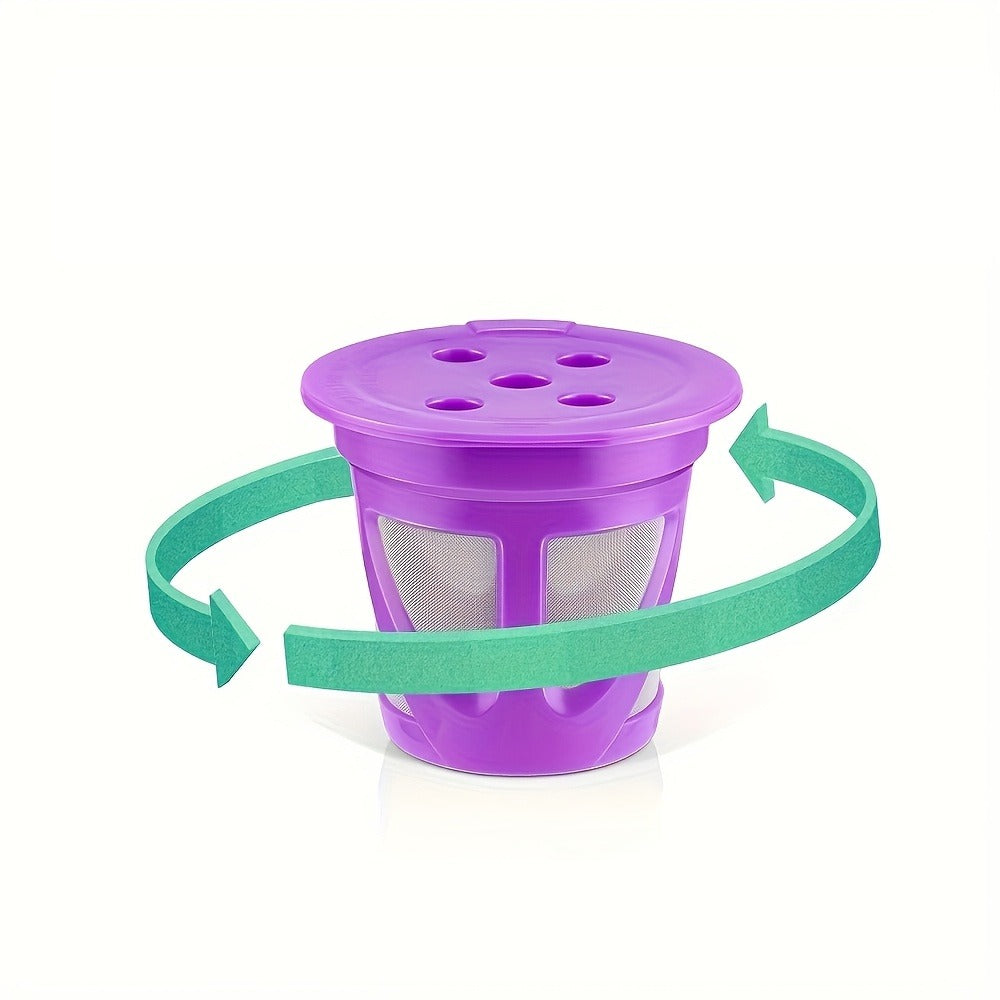 Reusable K-Cup Coffee Pods Set of 6 – Refillable Coffee Filters Compatible with Keurig K-Supreme & K-Supreme Plus, Use Your Own Ground Coffee, Eco-Friendly & BPA-Free – Black, Purple, Mixed