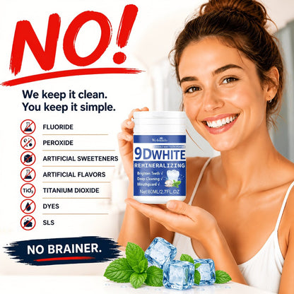 Hydroxyapatite Tooth Powder 2-Pack Remineralizing Fluoride-Free Deep Cleaning Whitening Mint Toothpowder for Sensitive Teeth Enamel Repair Daily Oral Care Gift
