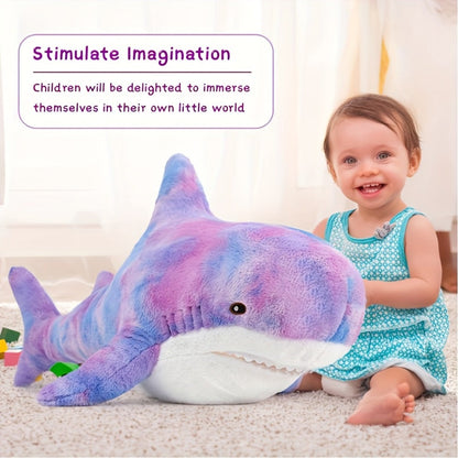 Shark Stuffed Animal Pillow – Soft Cute Plush Throw Pillow for Couch & Kids Room, Birthday Gift for Girls, Women & Ocean Animal Lovers, Mixed Colors