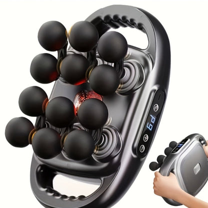 Fascia Gun Multi-Head Deep Tissue Massager – 9 High-Frequency Modes for Leg, Waist, Back & Hip Muscle Relief | Ergonomic Compact Design with High-Performance Motor for Fitness Recovery