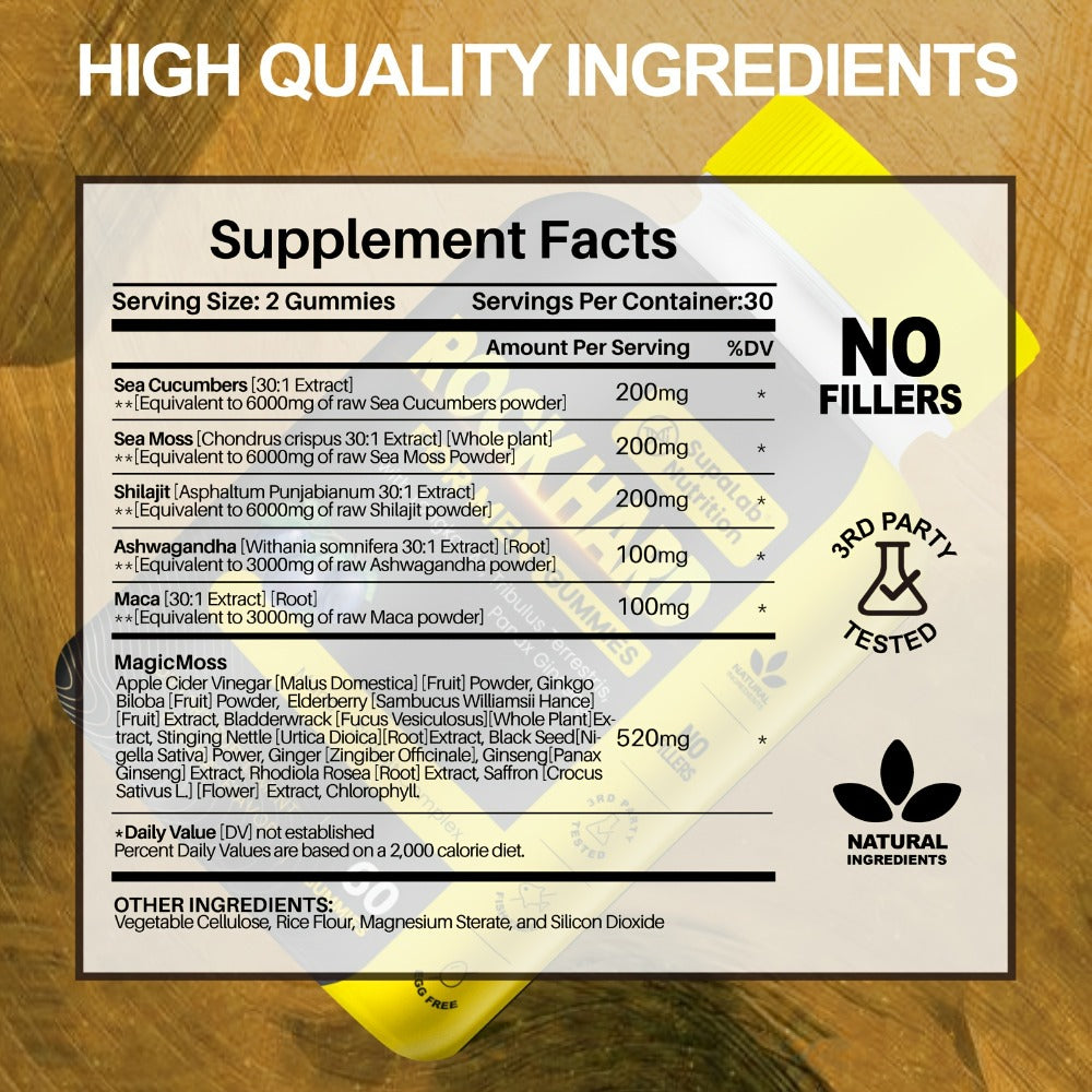 Tongkat Ali Gummies 17500mg for Men with L-Citrulline, L-Arginine & Ashwagandha - Natural Testosterone, Energy & Stamina Support - Stimulant-Free Aronia Berry Flavor 60 Gummies per Bottle