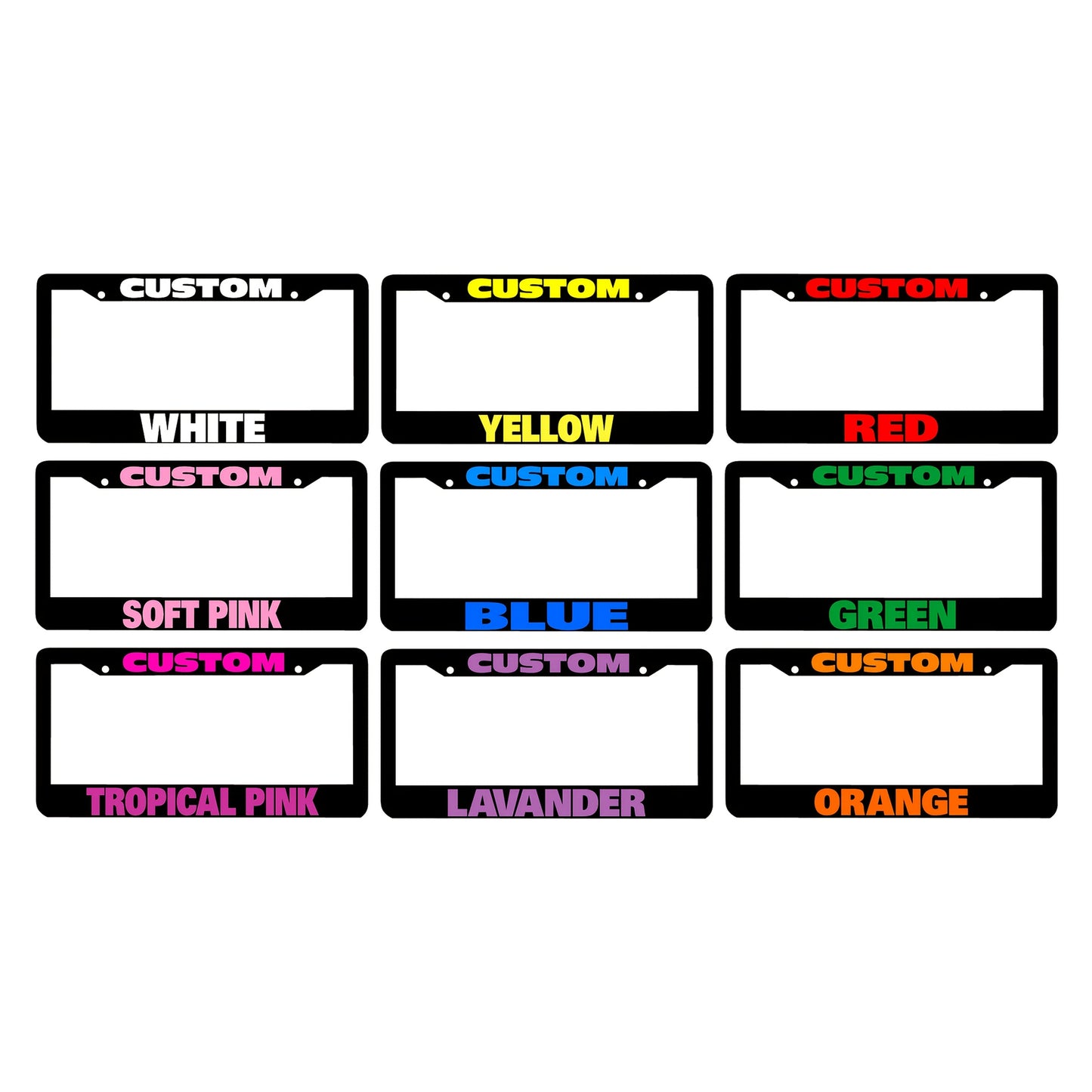 Custom License Plate Frame, Make Your License Plate Truly Unique!offering Strength And Durability to Withstand All Weather Conditions While Protecting Your License Plate.