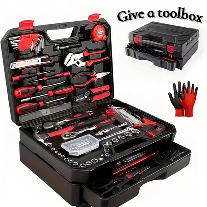 Professional Automotive Tool Kit – 53 / 47 / 324-Piece Master Mechanic Set with Ratchet Wrench & Screwdriver Set for Car, Bike & Motorcycle Maintenance, Compact Portable All-in-One Toolbox