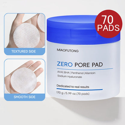 Exfoliating Face Cleansing Pads Pore Minimizing Blackhead Whitehead Remover Deep Cleansing Hydrating Alcohol Free Fragrance Free for Women Men Sensitive Oily Acne Skin 170g