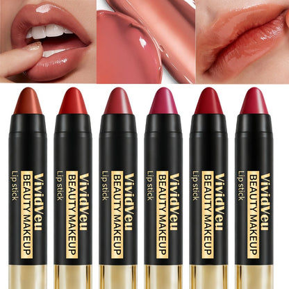 Retractable Matte Lipstick Pen Set 6Pcs Waterproof Non-Transfer Cup-Proof Long-Lasting Creamy Lip Color for Women All Skin Tones Daily Wear Date Night Special Occasions Makeup Gift