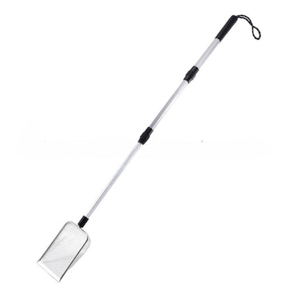 Stainless Steel Beach Sand Sifter with Retractable Telescopic Handle – Portable Sand Sieve for Treasure Hunting, Shell & Conch Collecting | Beach Tool for Kids & Adults, Doubles as Cat Litter Scoop