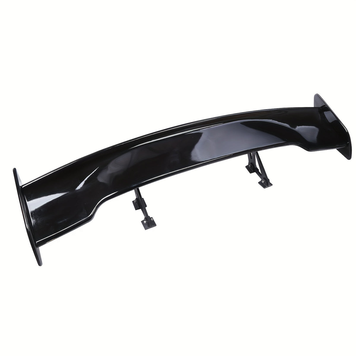 Universal Adjustable GT GTR Style Rear Sport Spoiler Racing Wing - 46.4inch - Glossy Black or Carbon Style - For 99% Sedan Cars - Tuning Accessories - Tail Air Deflector Dam Trunk Lip -  Perfect Gift for Car Enthusiasts