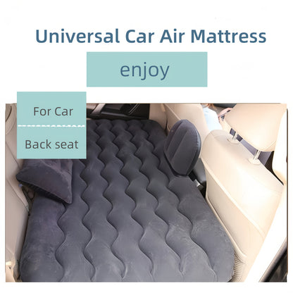 Car Inflatable Mattress Air Bed for Truck SUV MPV Back Seat with 2 Pillows Portable Camping Air Mattress for Road Trips Hiking Backpacking Outdoor Travel Black Dark Blue
