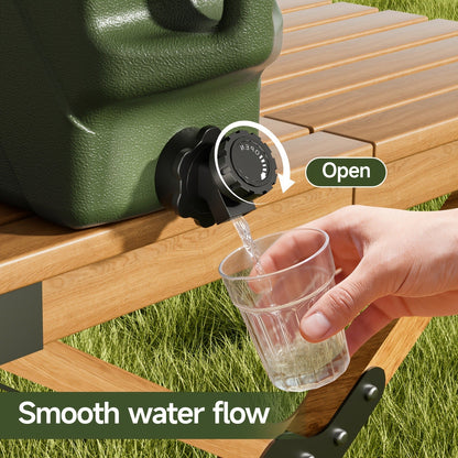 Collapsible Camping Water Storage Bucket 3.2 Gal Portable Water Tank with Faucet Dispenser Army Green Outdoor Emergency Water Container for Hiking Car Camping Festival