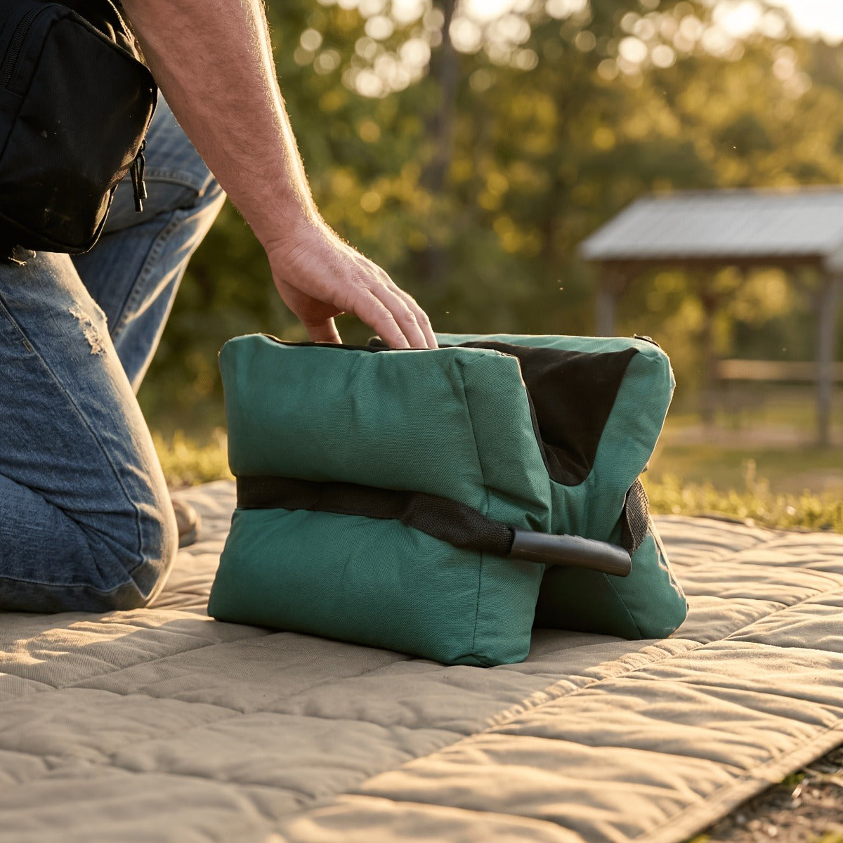 Rifle Shooting Rest Bag – Tactical Unfilled Sandbag Gun Support for Range Hunting & Photography | 600D Oxford Cloth Bench Rest Steady Bag