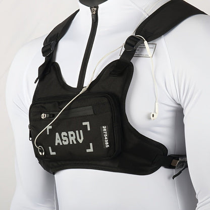 Lightweight Running Chest Bag for Men – Reflective Adjustable Vest Strap, Waterproof, Cycling Hiking Skiing Sports Pack