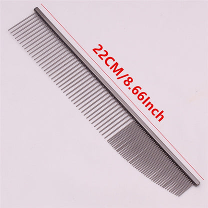 Pet Grooming Comb with Stainless Steel Teeth & Aluminum Handle - Professional Detangling Dematting Comb for Dogs & Cats, Removes Knots, Tangles & Loose Fur, 3 Colors
