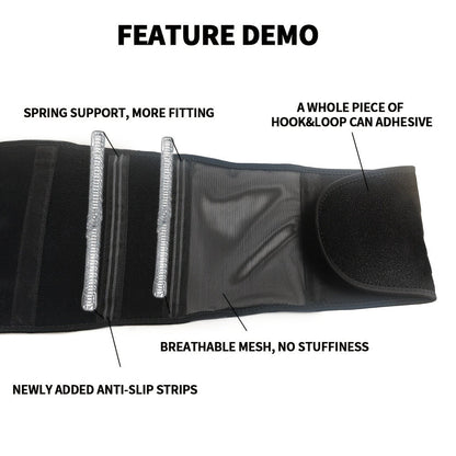 Weightlifting Belt for Men Women - Adjustable Gym Waist Support Belt with Hook-and-Loop Closure, Breathable Polyester Back Brace for Powerlifting, Deadlifts & Fitness Training, S/M/L