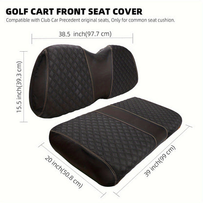 Golf Cart Seat Covers for Club Car Precedent Front Seat 1680D Oxford Cloth No Drilling Required Breathable Washable Air Dry Soft Protective Seat Kit