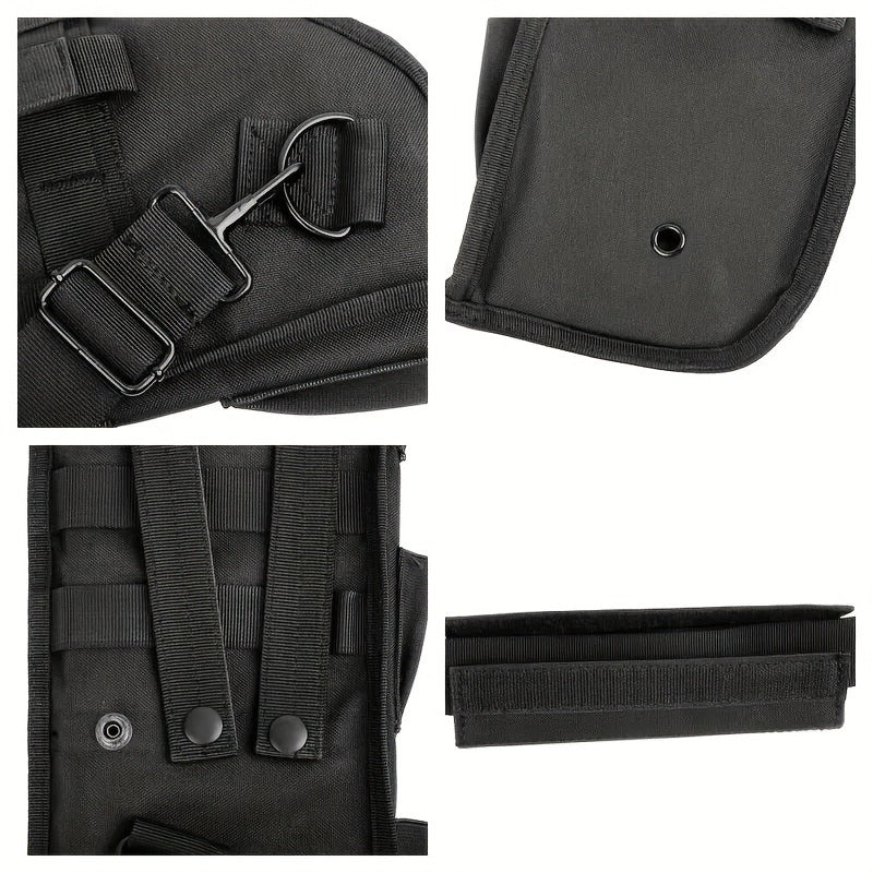 Tactical Shotgun Holster with MOLLE System – 19" 600D Oxford Cloth, Adjustable Strap & Shell Loops, Lightweight Hunting & Shooting Scabbard for Tactical Vests, Belts & Packs