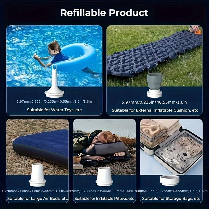 Portable Electric Air Pump USB Rechargeable 800mAh