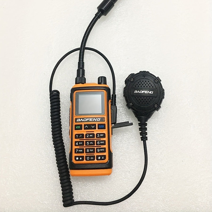 Walkie Talkie Remote Speaker Microphone H3 Lightweight Shoulder Mic PTT for Two Way Radio Clear Communication Outdoor Hiking Camping Tactical Black