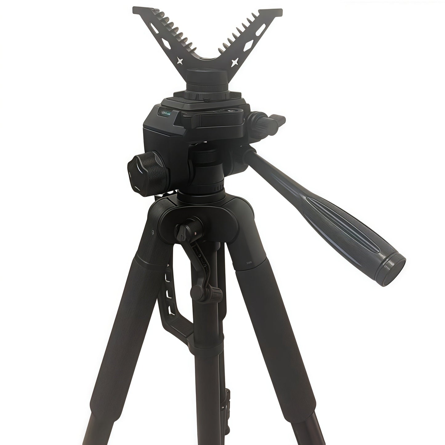 Adjustable V-Shape Shooting Tripod Stand 21-59 Inch, Heavy Duty Rifle Gun Rest Tripod for Outdoor Hunting Shooting Practice Photography, Portable Folding Bipod Tripod with V Yoke for Range and Field Use