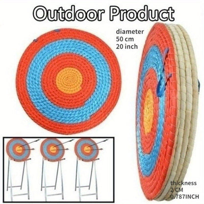 Archery Straw Target Round – Multi-Color Bow Shooting Practice Target for Outdoor Backyard Range Training | 19.69" & 20" Sizes