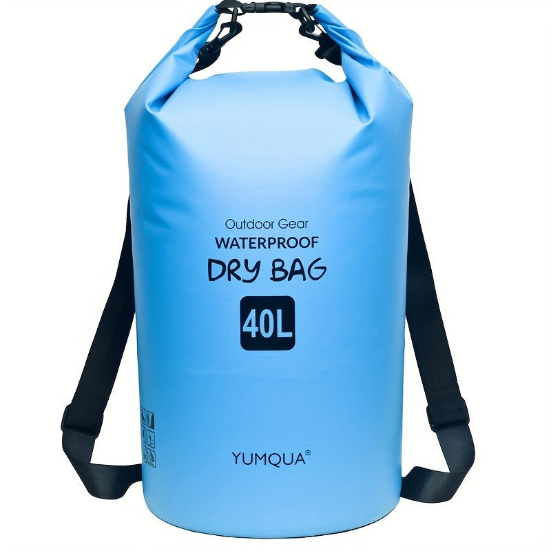 Waterproof Dry Bag Backpack 40L Roll Top Lock Closure PVC Floating Storage Bag for Kayaking Boating Swimming Hiking Camping Fishing Black Army Green Blue Yellow