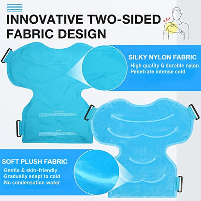 Shoulder Ice Pack Wrap Hot Cold Therapy Gel Pack Reusable Rotator Cuff Compress Adjustable Strap Hands-Free Pain Relief for Athletes Gym Home Recovery