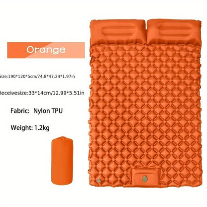 Camping Sleeping Pad Inflatable & Self-Inflating – Ultralight TPU Nylon Mat with Built-In Pump, Single & Double Size for Backpacking, Hiking, Travel
