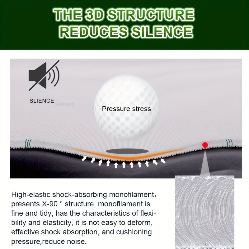 Golf Impact Screen 4K UHD – Ultra-Quiet 3D Golf Simulator Projector Screen, Wear-Resistant, Indoor Golf Training, 3 Sizes