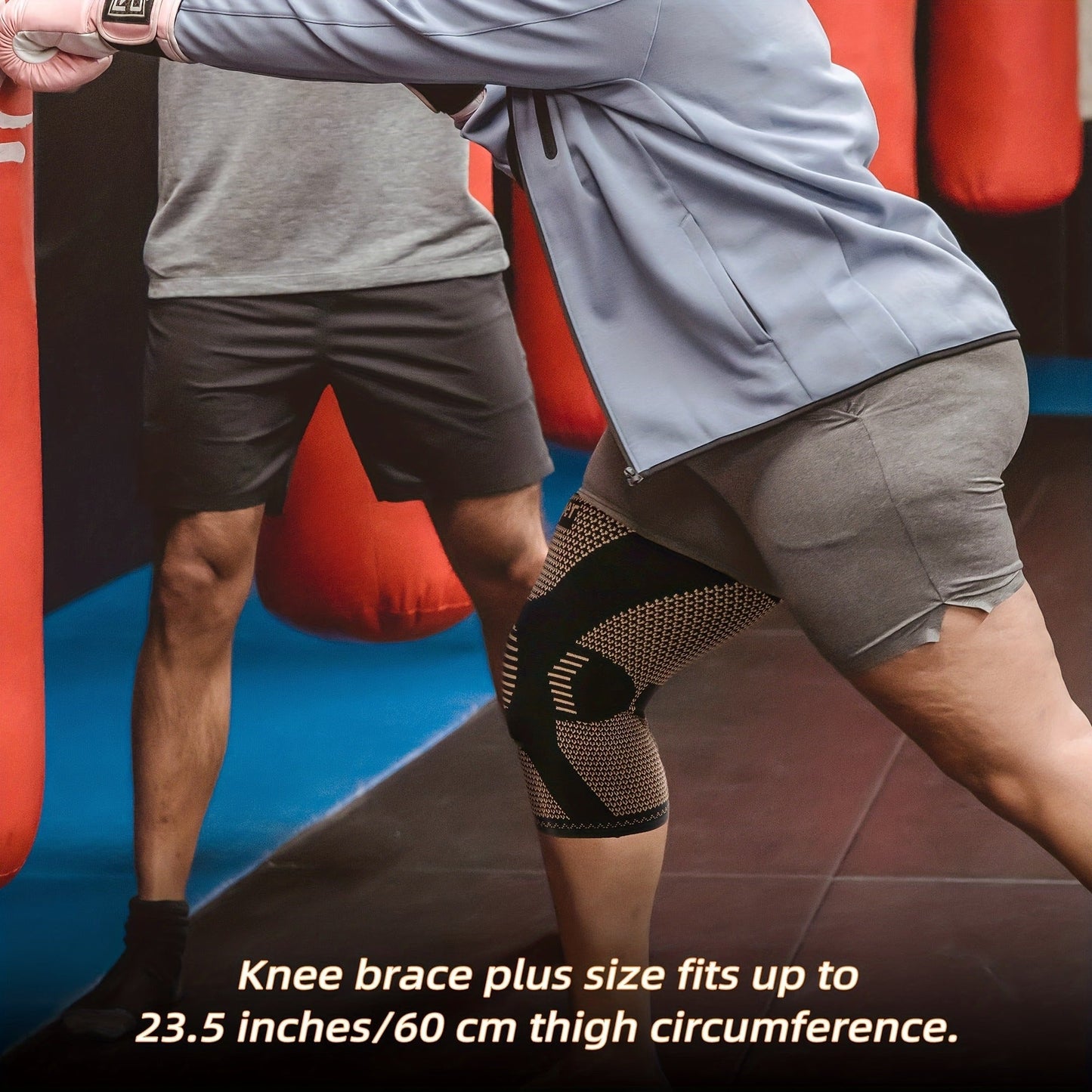 Knee Brace with Patella Gel Pad & Side Stabilizers – Open Patella Support for Running, Cycling, Tennis, Volleyball & Outdoor Sports | Men & Women