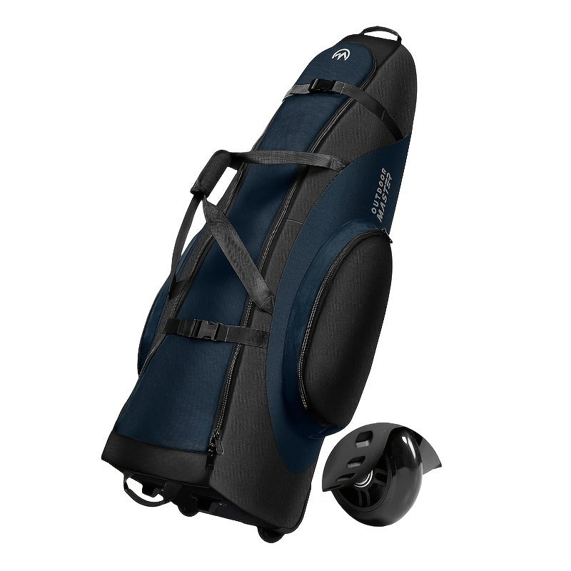 Golf Travel Bag with Reinforced Inline Wheels - 900D Heavy-Duty Oxford Padded Golf Club Travel Case with Shoes & Accessories Compartment, Foldable Airline-Approved Golf Bag for Men, 49.2 Inch