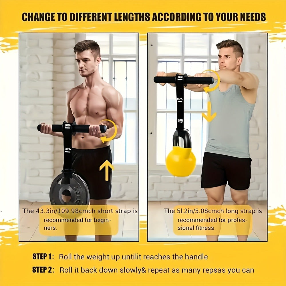 Forearm Strengthener Bar Wrist & Forearm Muscle Trainer – Iron Power Training Equipment for Grip Strength, Universal Fit, No Power Required, Portable Fitness & Outdoor Sports Gear for Men & Women