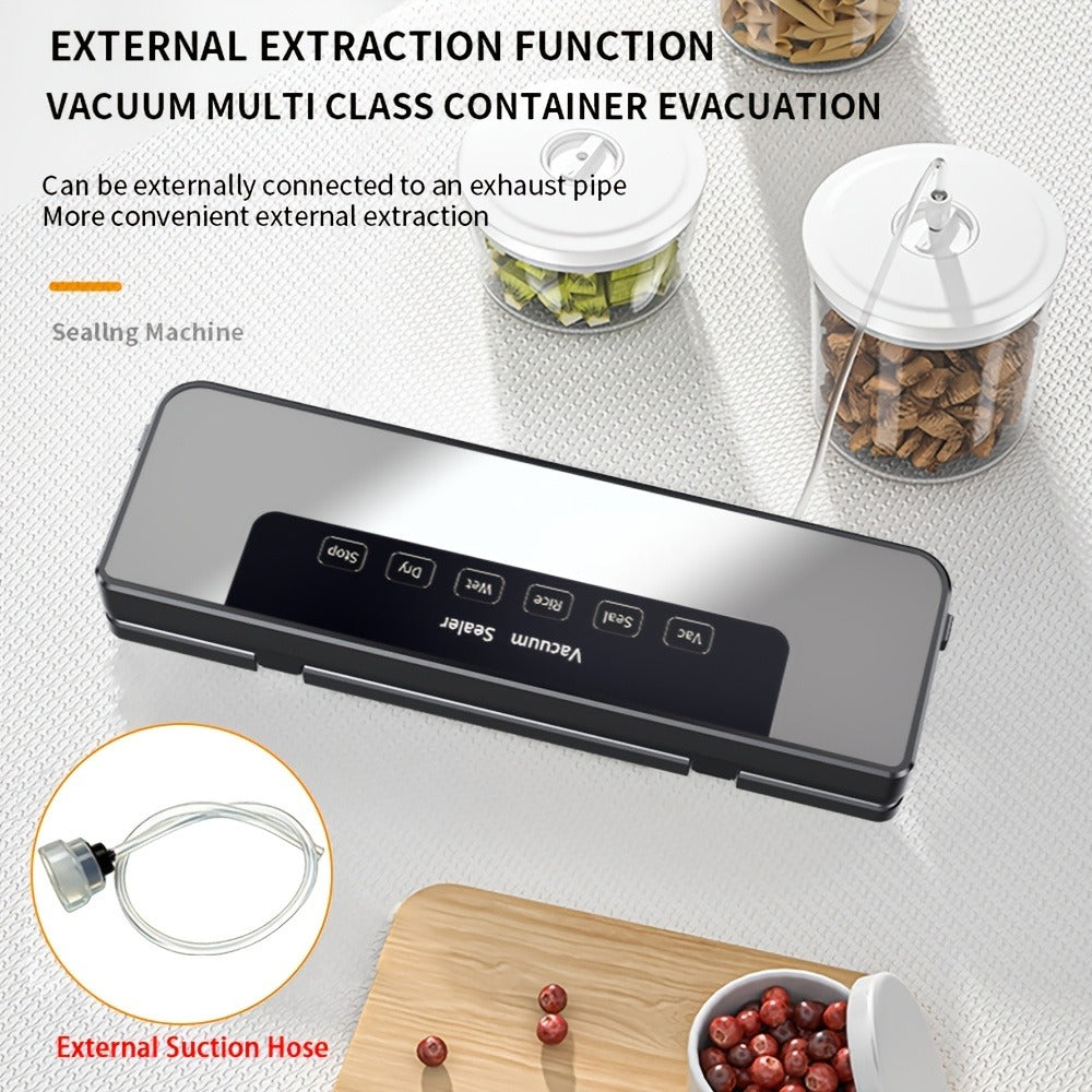 Vacuum Sealer Machine 65KPA with 40 Bags, Wet & Dry Mode, 6-in-1 Food Preservation Sealing System for Home & Kitchen