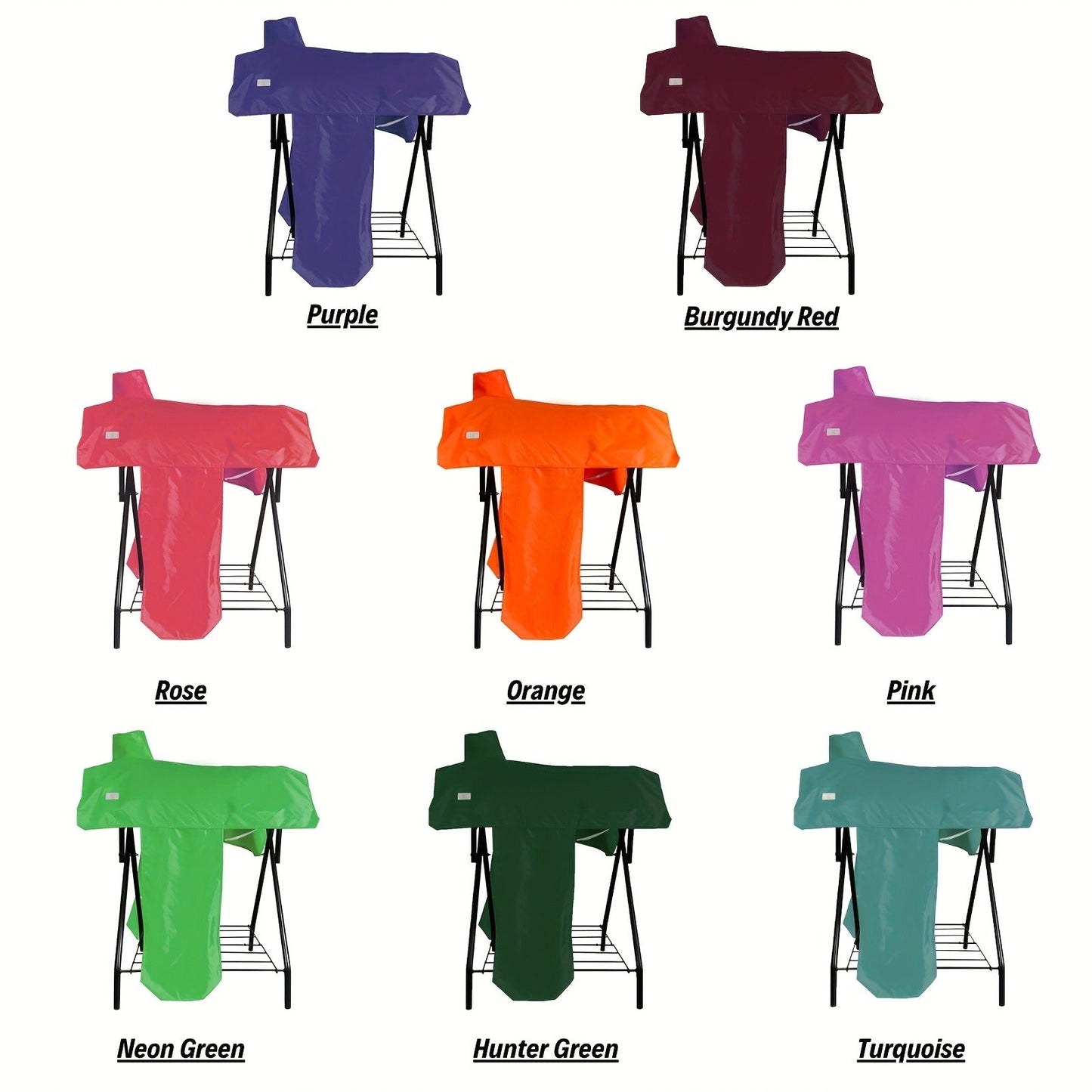 Waterproof Horse Saddle Cover 420D Oxford 6 Elastic Straps