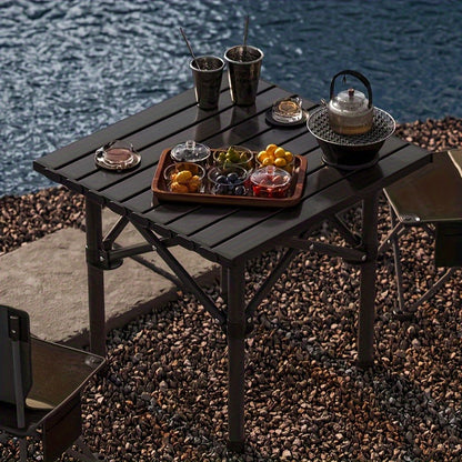 Folding Camping Table with Storage Bag – Large Portable Outdoor Picnic Table for Camping, BBQ, Garden, Backyard & Self-Driving Tours, Lightweight Foldable Car Picnic Table for Family Outdoor Use