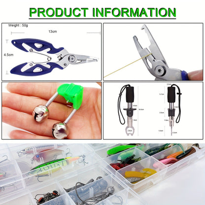 Fishing Lures Kit 346pcs with Tackle Box – Crankbaits, Minnow, Spinnerbaits, Spoons, Soft Baits, Jigs, Hooks, Weights & Sinkers, Topwater Lures for Freshwater & Saltwater Bass Fishing, Angler Gift Set