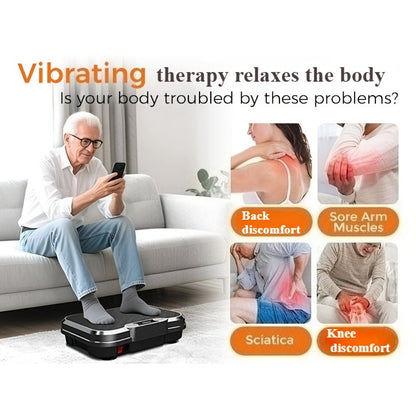 Vibration Plate Exercise Machine 2025 Upgraded – 400 lb Capacity, LED Touch Screen & Remote Control, 9 Preset Programs, Multiple Speed Levels, Whole Body Vibration Trainer for Home Gym Fitness, No Battery Required