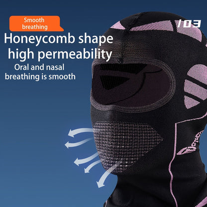 Windproof Neck Gaiter Face Mask 2 Pack – Breathable Knit Nylon Full Face Scarf Head Cover for Cycling, Skiing, Motorcycle & Outdoor Winter Sports, UV Protection Balaclava (Black)