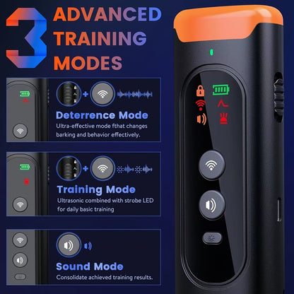 Anti-Barking Device for Dogs - Ultrasonic Bark Deterrent with Soundwave Technology, Portable Handheld Stop Barking Tool, Safe & Humane for All Breeds, Indoor & Outdoor Use, Royal Blue / Grey / Mixed